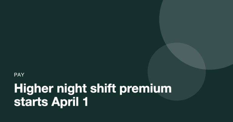 Higher night shift premium