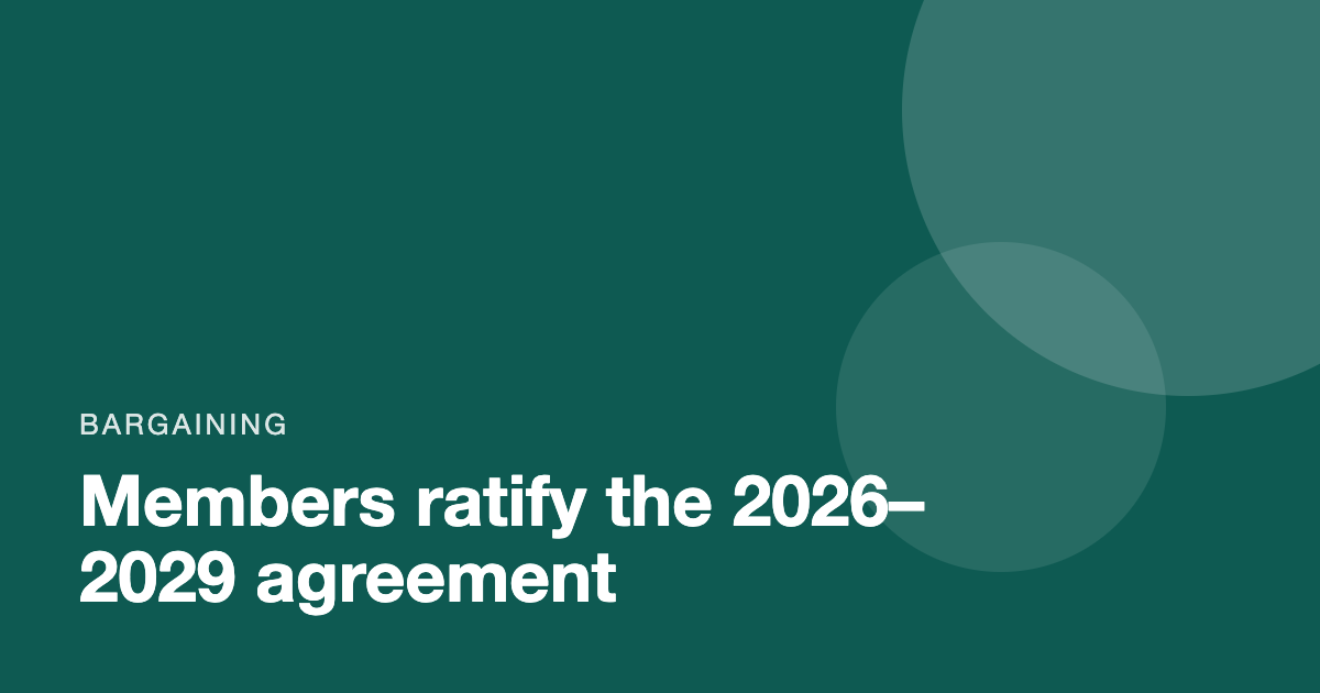Members ratify the 2026–2029 agreement